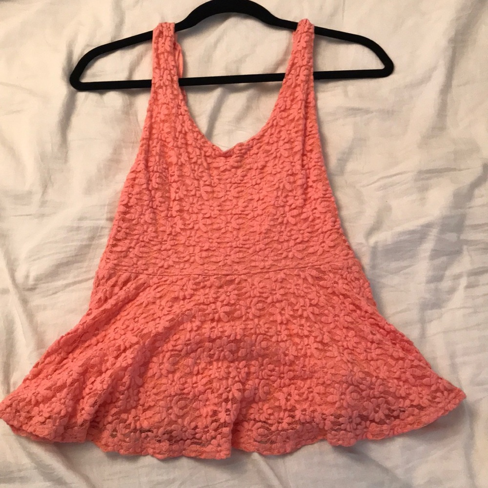 Pink peplum top